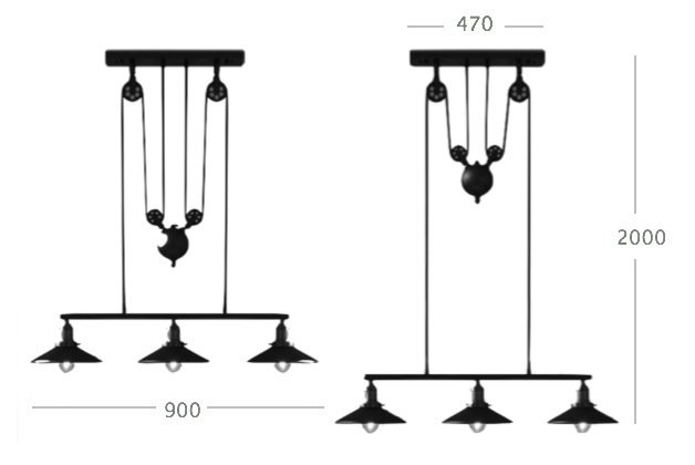 Люстра Loft Cone Pendant Balance Line 3 в Новосибирске