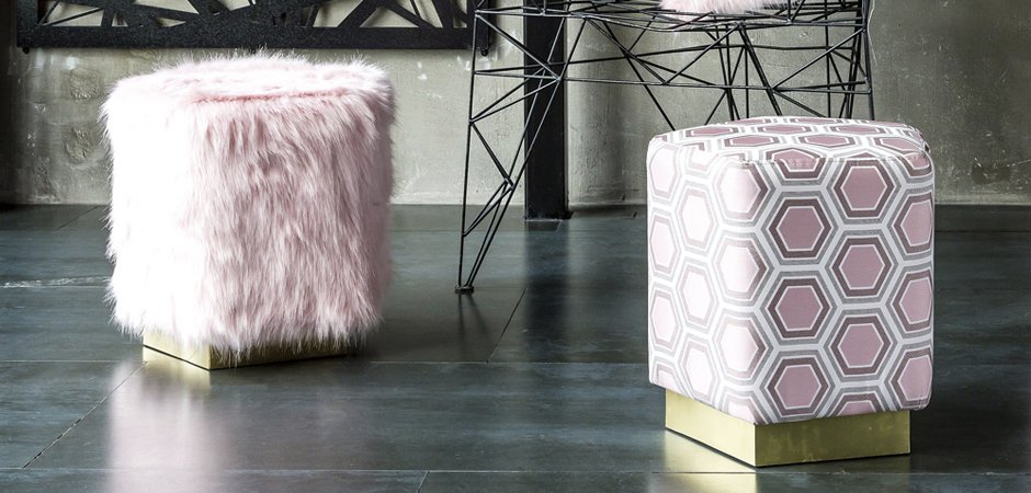 Пуф Hexagon Pink Geometry - Loft-Concept в Новосибирске