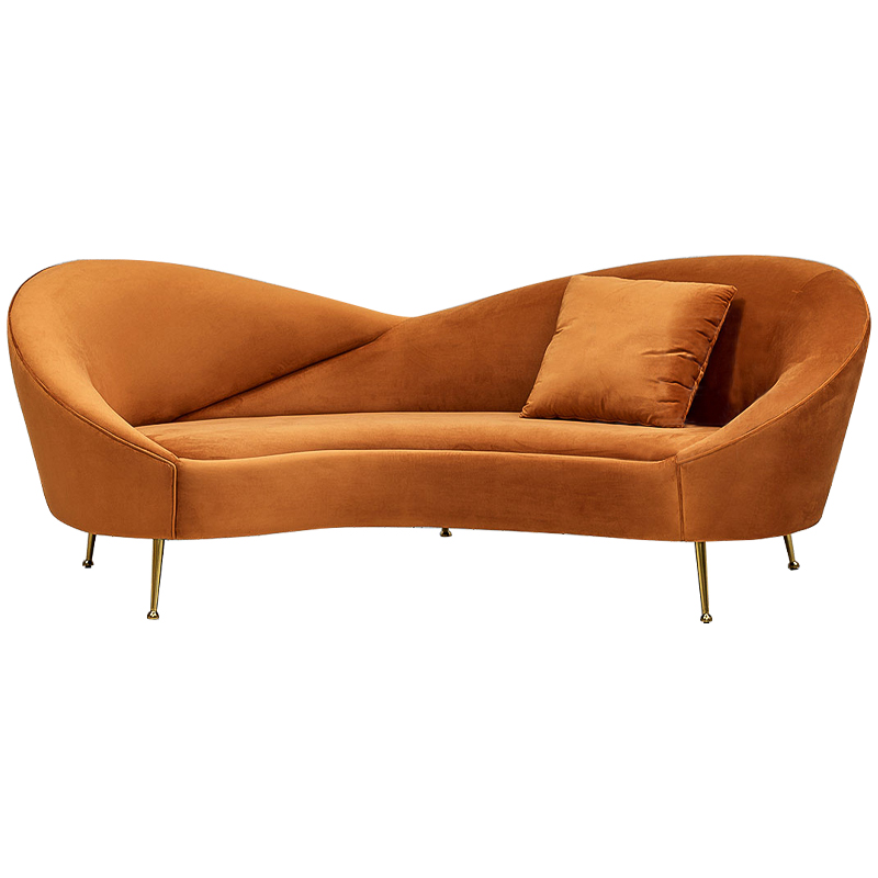 Диван Prudence Orange Sofa Оранжевый Золотой в Новосибирске | Loft Concept 