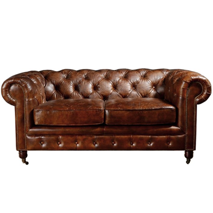 Диван Chesterfield Rebel Sofa Leather Brown 170 Коричневый в Новосибирске | Loft Concept 