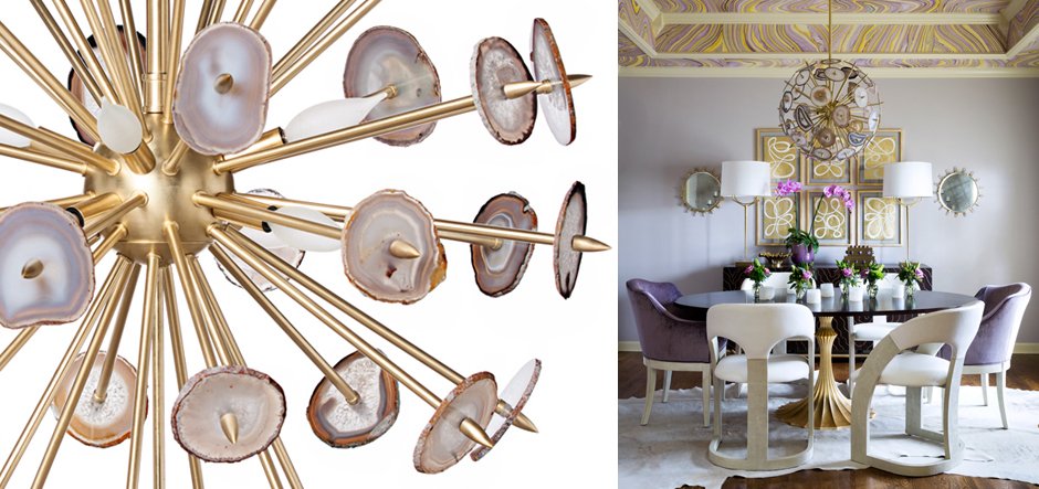 Люстра Agate Burst Chandelier Brass - фото №2