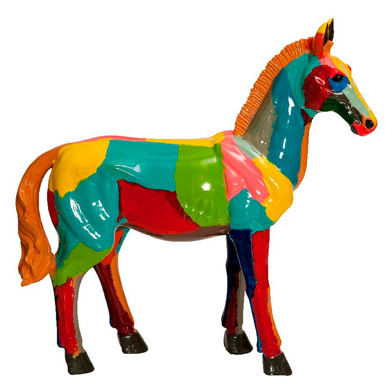 Фигурка керамика лошадь разноцветная Colored Horse Мульти в Новосибирске | Loft Concept 