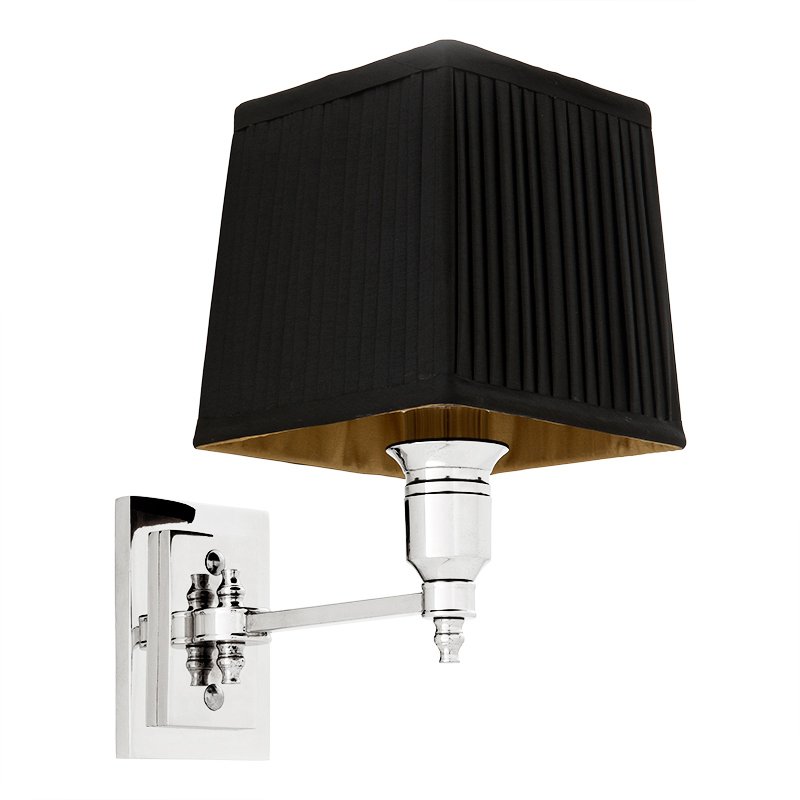 Бра Wall Lamp Lexington Single Nickel+Black Никель Черный в Новосибирске | Loft Concept 