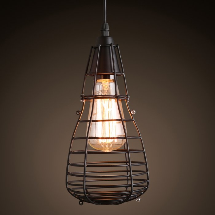 Подвесной светильник Pear Cage Pendant Черный в Новосибирске | Loft Concept 