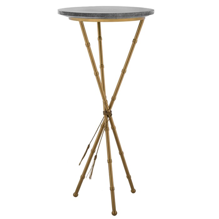 Green Stingray Skin Side Tables Gray Серый Золотой в Новосибирске | Loft Concept 