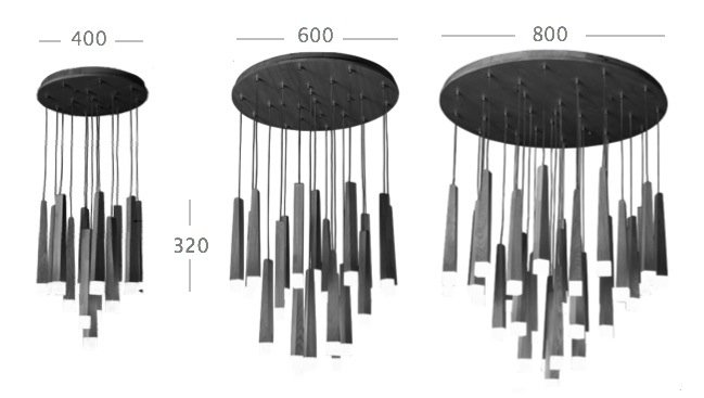 Люстра Wooden Glowworm Round в Новосибирске