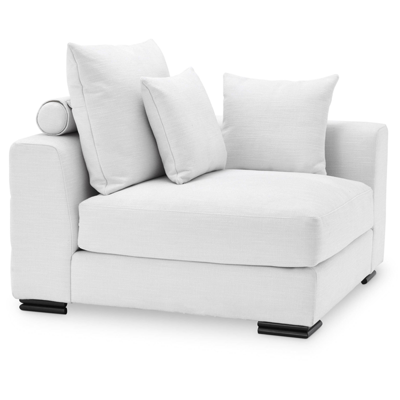 Диван Eichholtz Sofa Clifford Corner white Белый Черный в Новосибирске | Loft Concept 