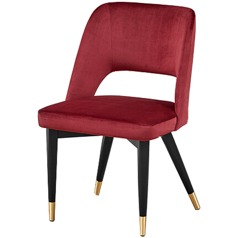 Стул Neasan Stool crimson Черный Малиновый (Crimson) Латунь в Новосибирске | Loft Concept 