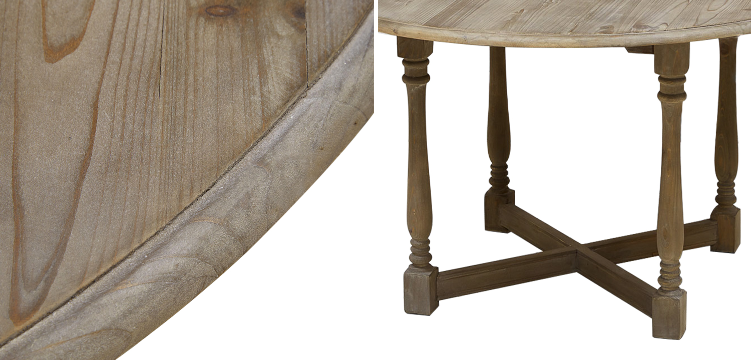 Стол круглый Morse Table из массива сосны - фото