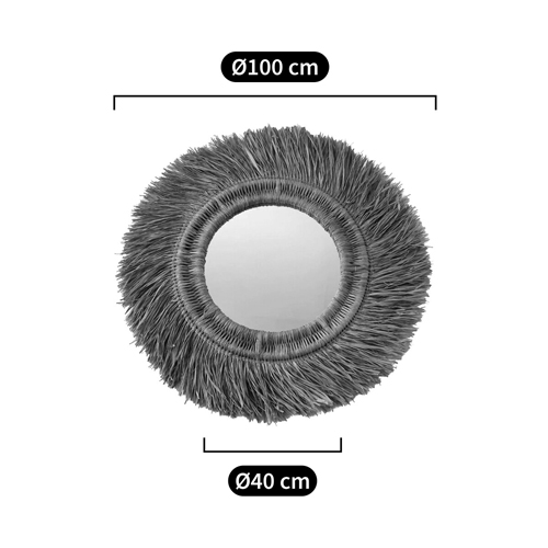 Зеркало из ротанга и сизаля WICKER MIRROR 100 в Новосибирске