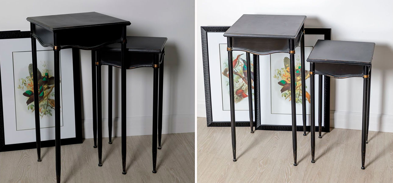 Подставка с квадратной столешницей черная Leonard - фото