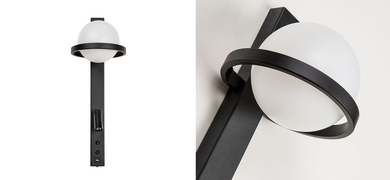 Бра Поворотный спот Pots light Черный - фото