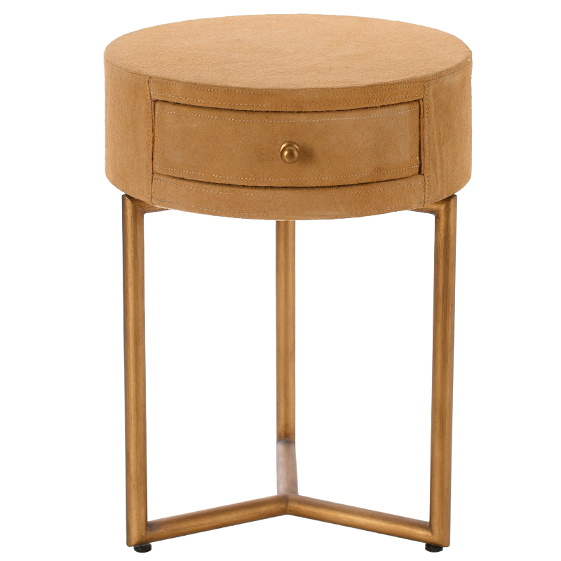 Приставной стол Suede Side Table Медь в Новосибирске | Loft Concept 