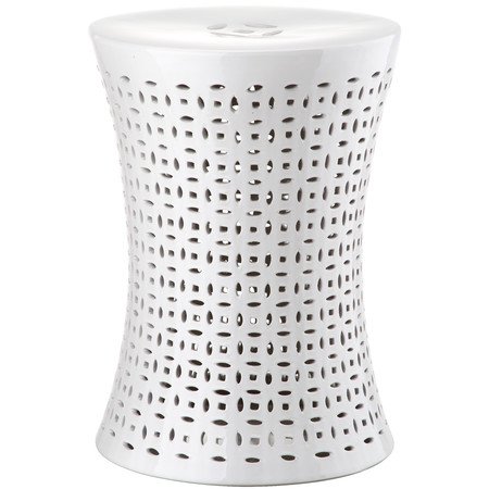 Керамический табурет Camilla Garden Stool White Белый в Новосибирске | Loft Concept 