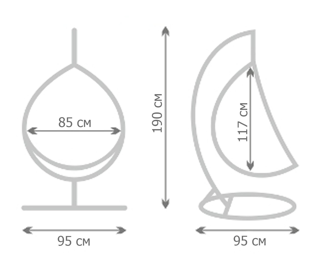 Кресло Swing chair outdoor Coffee Egg в Новосибирске