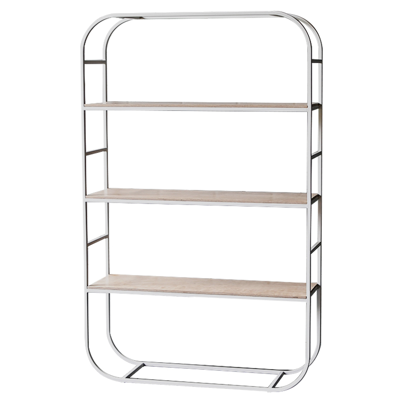 Стеллаж Parson Industrial Metal Rust Rack Белый Древесина в Новосибирске | Loft Concept 