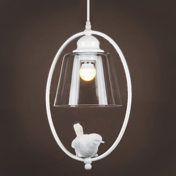 Подвесной светильник Provence Bird Oval Pendant Белый в Новосибирске | Loft Concept 