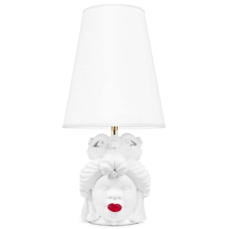 Настольная лампа Table Lamp Moro Lady Small Lipstick White Белый Красный в Новосибирске | Loft Concept 