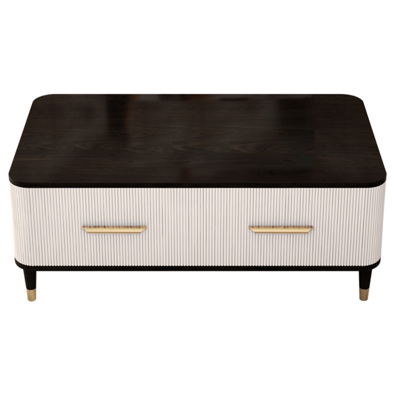 Birmingham Textured Coffee Table White Коричневый Молочный в Новосибирске | Loft Concept 