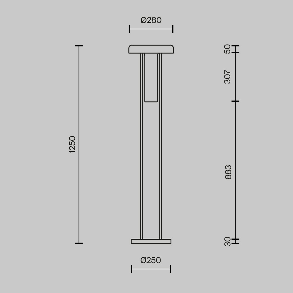 Напольный торшер светодионый Ikebana Black 3000К 24Вт в Новосибирске