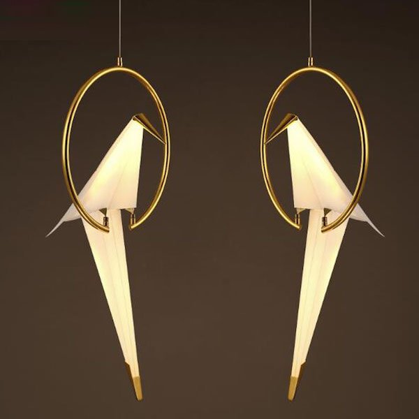 Подвесной светильник Origami Bird Pendant Бежево-серый в Новосибирске | Loft Concept 