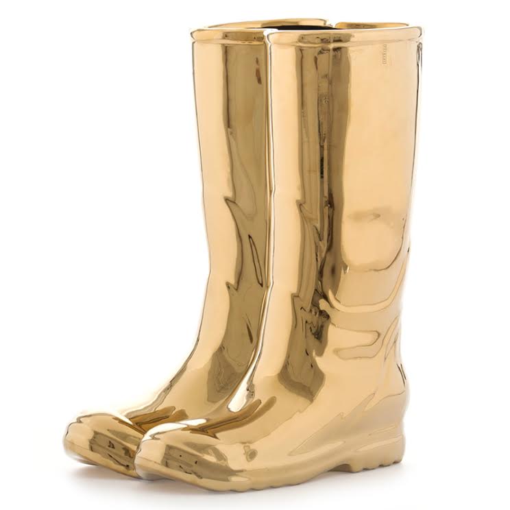 Подставка для зонтов и тростей Seletti Rainboots Gold Глянцевое золото в Новосибирске | Loft Concept 