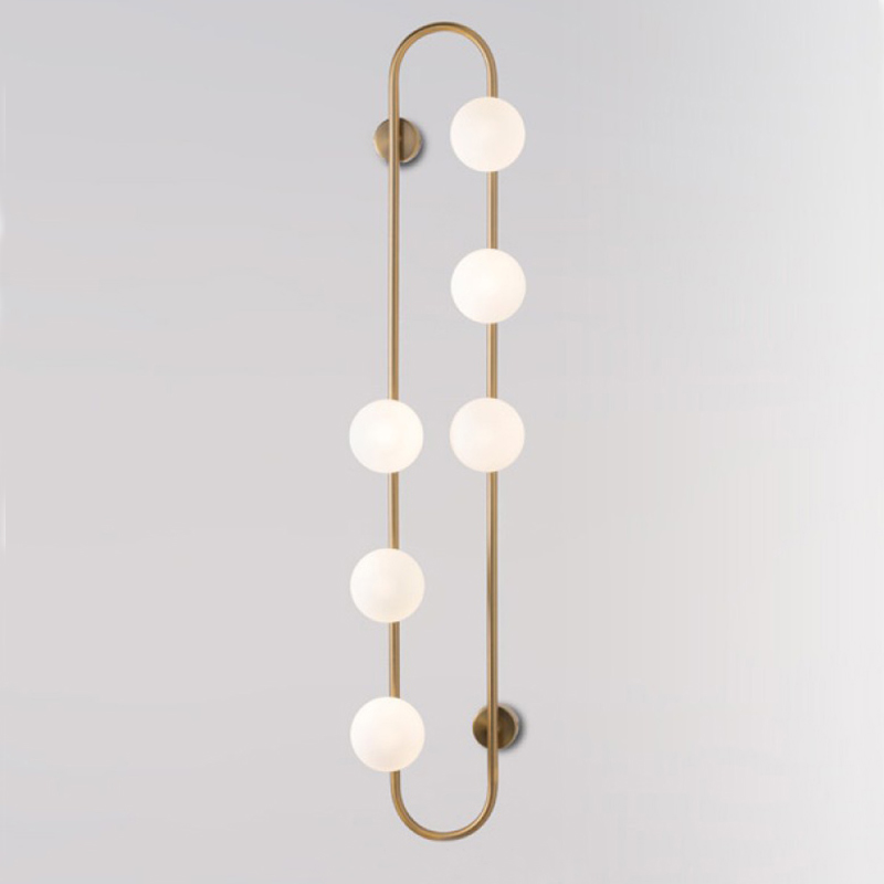 Бра HOOP WALL Lamp Gold 6 Золотой Белый в Новосибирске | Loft Concept 