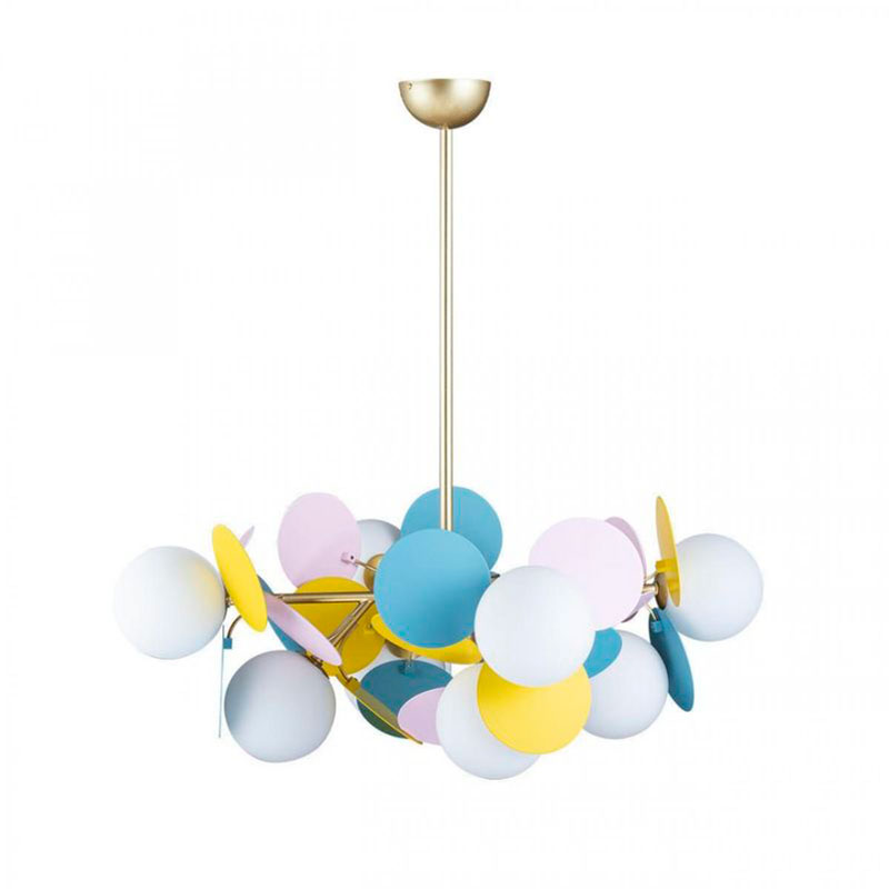 Люстра MATISSE Chandelier multicolor 8 ламп Мульти Золотой в Новосибирске | Loft Concept 