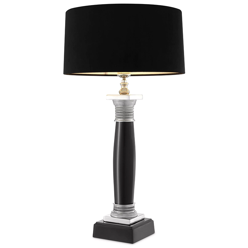 Настольная лампа Eichholtz Table Lamp Napoleon Black Черный Никель в Новосибирске | Loft Concept 