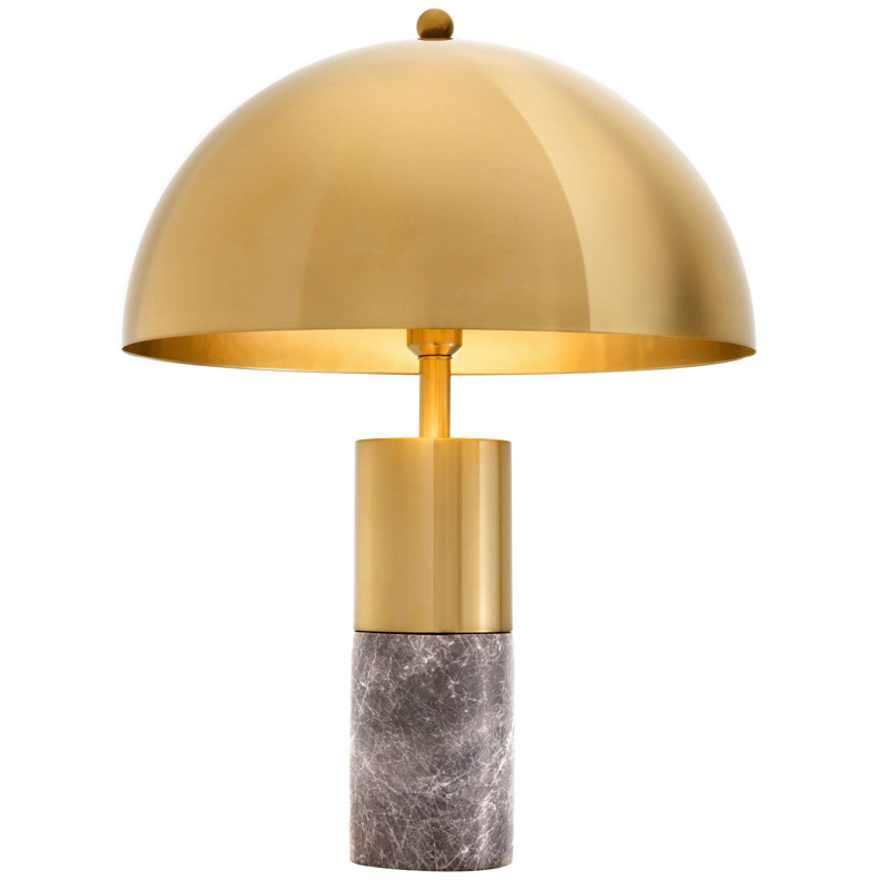 Настольная лампа Eichholtz Table Lamp Flair brass Латунь Серый в Новосибирске | Loft Concept 