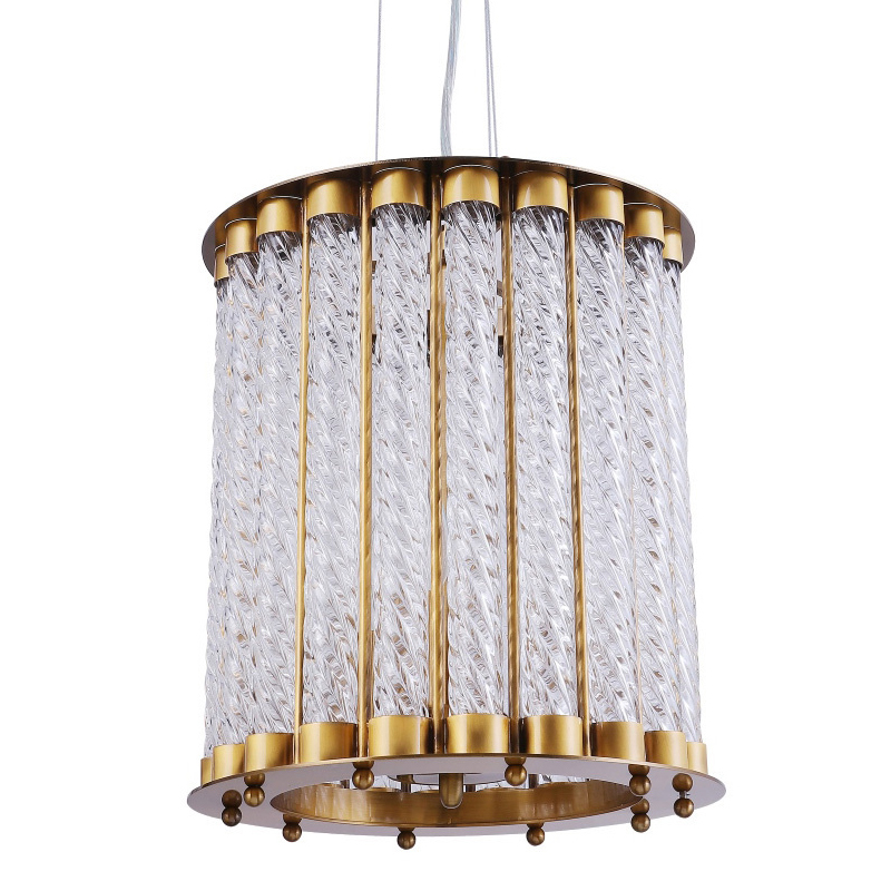 Люстра Lantern Tiziano Chandelier bronze D25 Бронза Прозрачное Стекло в Новосибирске | Loft Concept 