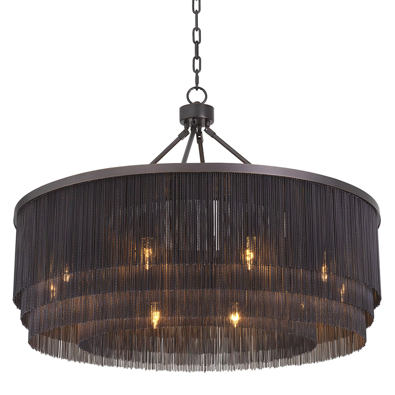 Люстра Eichholtz Chandelier Tissot L Темная бронза в Новосибирске | Loft Concept 