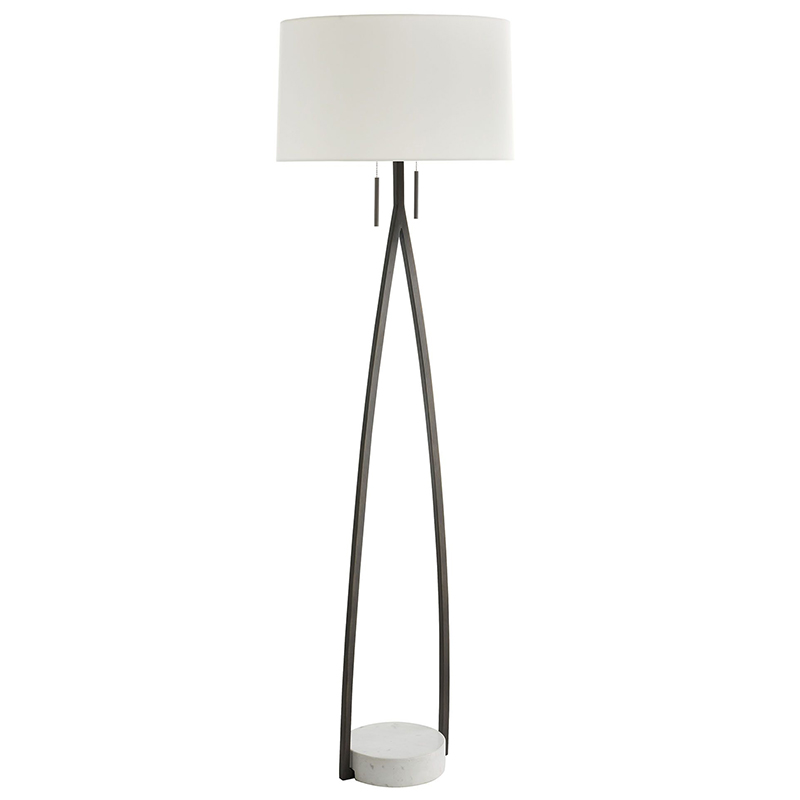 Торшер Arteriors KENNA FLOOR LAMP Черный Белый в Новосибирске | Loft Concept 