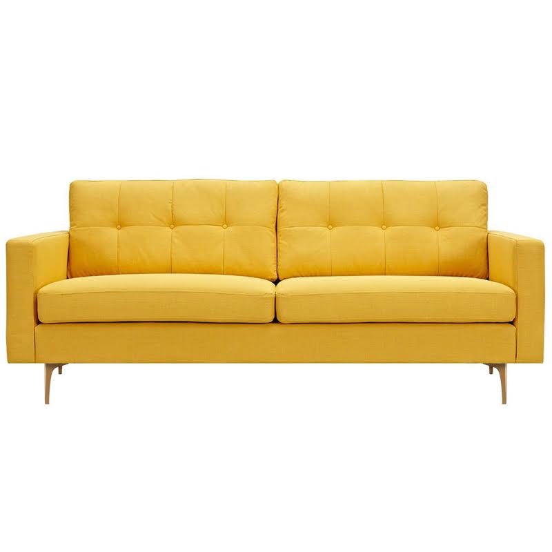 Диван Papaya Yellow Greta Sofa Диван желтая шерсть Желтый в Новосибирске | Loft Concept 