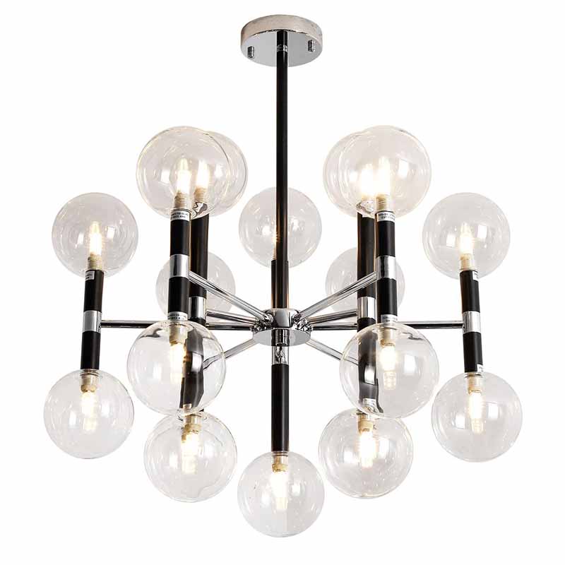 Люстра Danitza Chandelier Chrome Черный Хром в Новосибирске | Loft Concept 