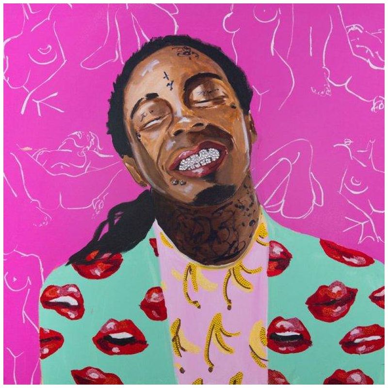 Картина Lil Wayne with Kama Sutra Wallpaper Мульти в Новосибирске | Loft Concept 