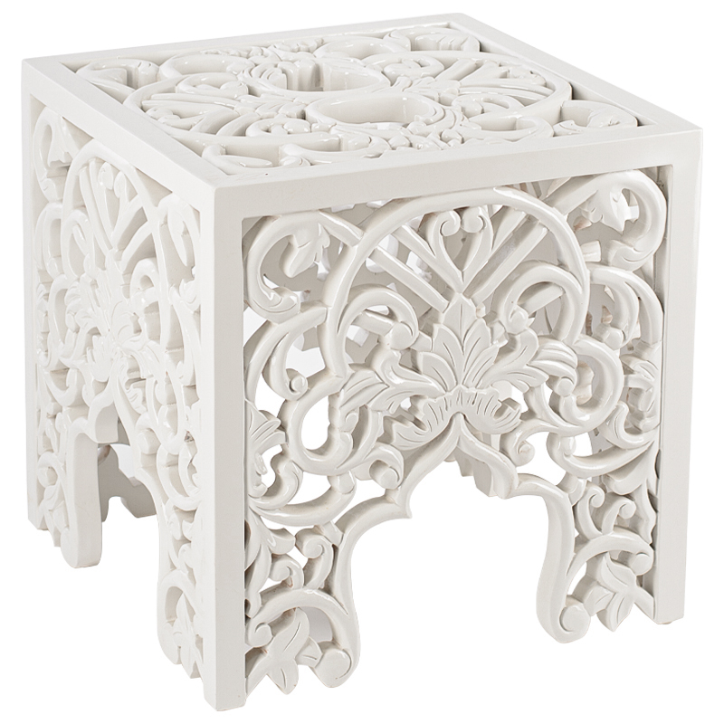 Приставной стол Side Table White lace Белый в Новосибирске | Loft Concept 