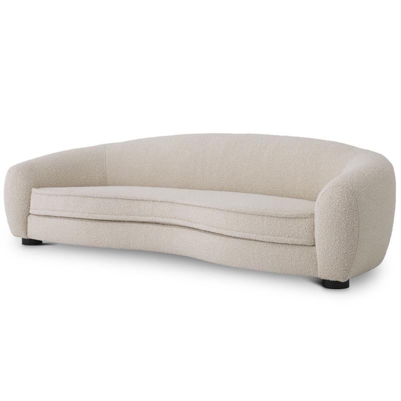 Диван Eichholtz Sofa Freud Boucle cream Кремовый Черный в Новосибирске | Loft Concept 