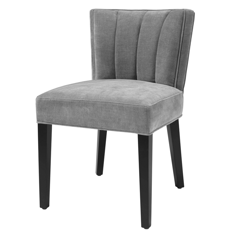 Стул Eichholtz Dining Chair Windhaven Grey Серый Черный в Новосибирске | Loft Concept 