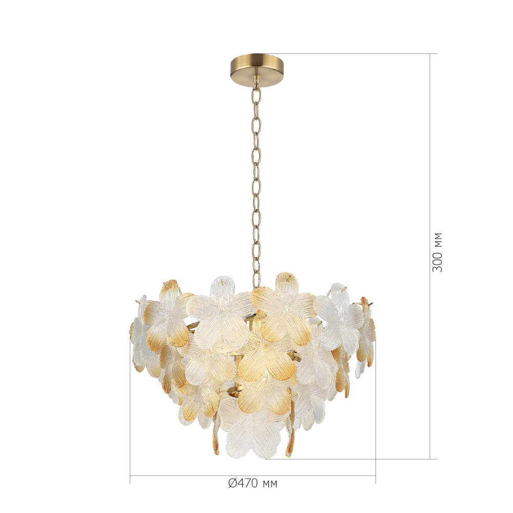 Люстра конусообразная с цветочными мотивами Light Floral Glow в Новосибирске