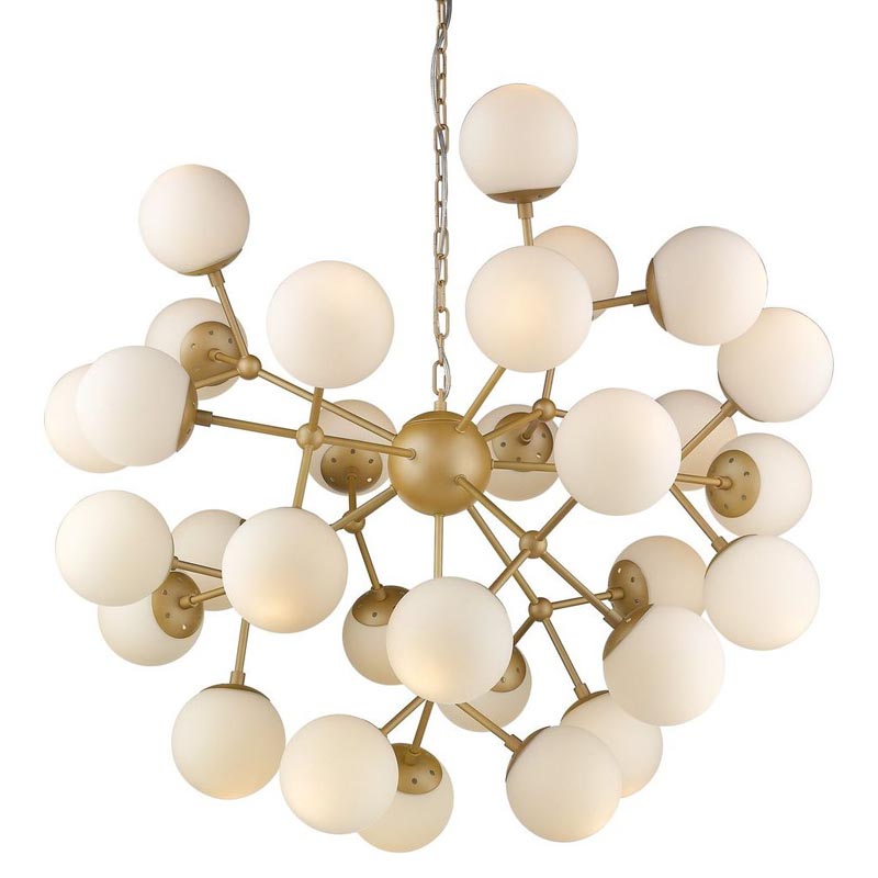 Люстра Berries Chandelier white matt 90 Золотой Белое матовое стекло в Новосибирске | Loft Concept 