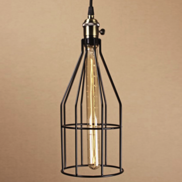 Подвесной светильник Wire Cage Pendant Twix Black Черный в Новосибирске | Loft Concept 