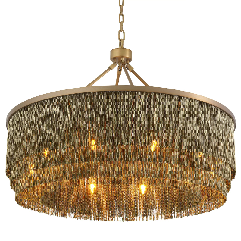 Люстра Eichholtz Chandelier Tissot L Brass Латунь в Новосибирске | Loft Concept 