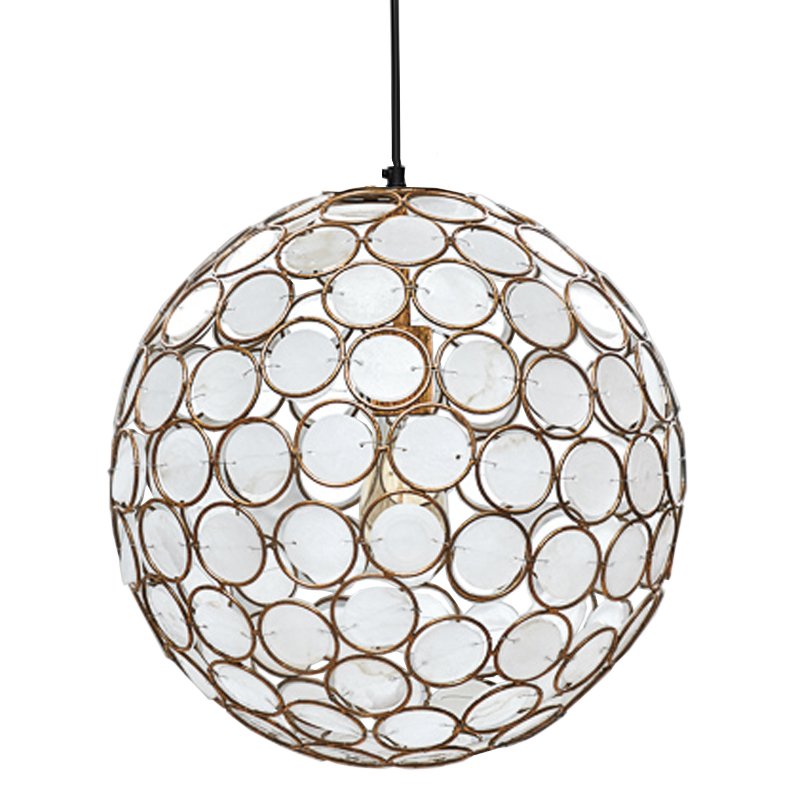 Seashell Ball pendant lamp  Белый Позолоченная ржавчина в Новосибирске | Loft Concept 