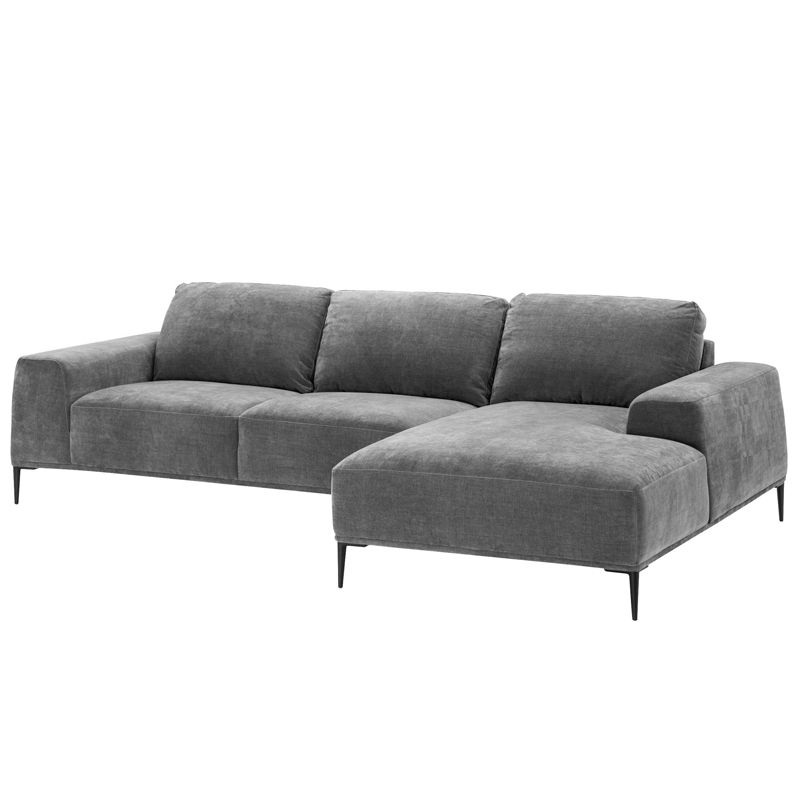 Диван Eichholtz Lounge Sofa Montado grey Серый Черный в Новосибирске | Loft Concept 