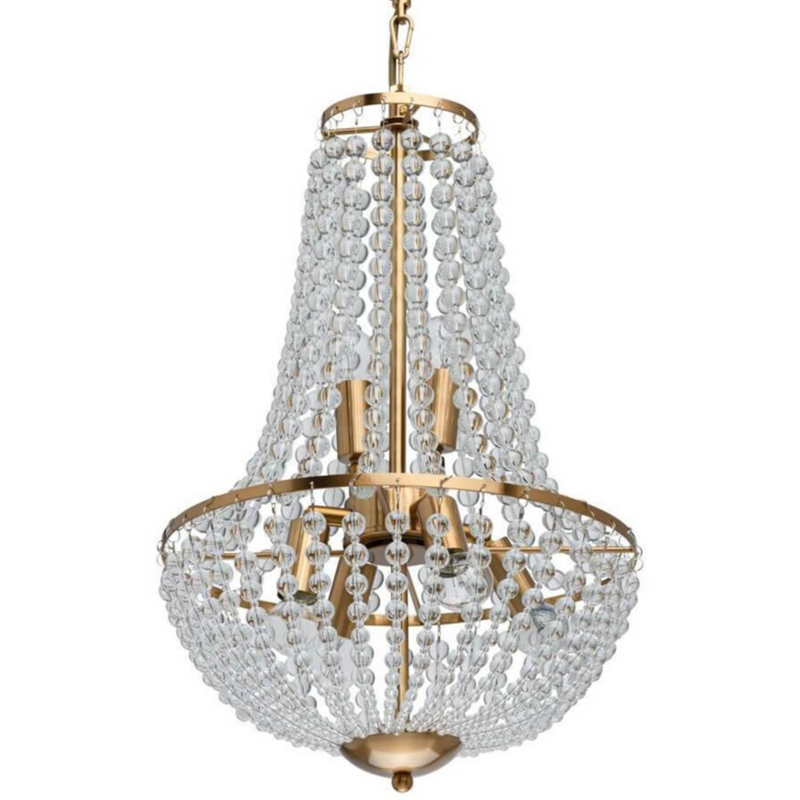 Люстра Virginia Clear Beads Chandelier Gold Золотой Прозрачное Стекло в Новосибирске | Loft Concept 