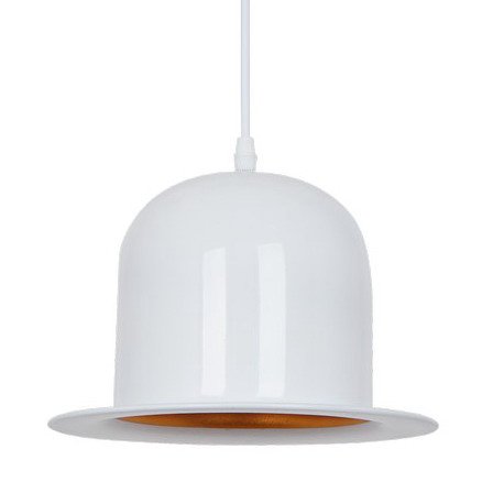 Подвесной светильник Pendant Lamp Banker Bowler Hat White II Белый в Новосибирске | Loft Concept 