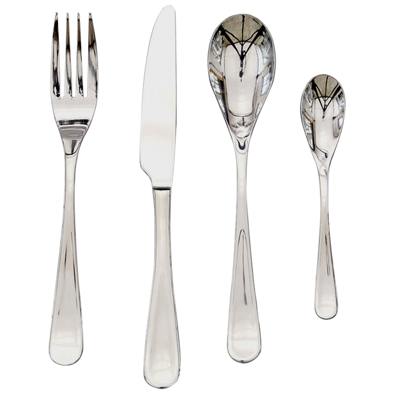 Столовые приборы на 4 персоны Contemporary Cutlery Set Серебряный в Новосибирске | Loft Concept 