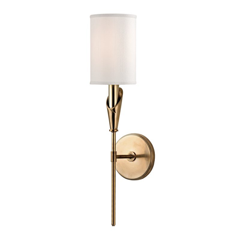 Настенный светильник Wall Sconce TATE 1311-AGB Латунь Белый в Новосибирске | Loft Concept 