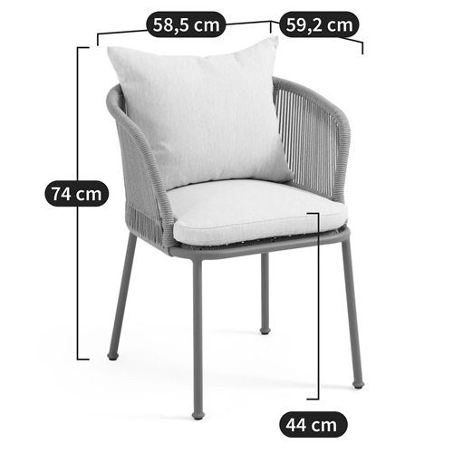 Кресло уличное Bonnie Beige Chair в Новосибирске